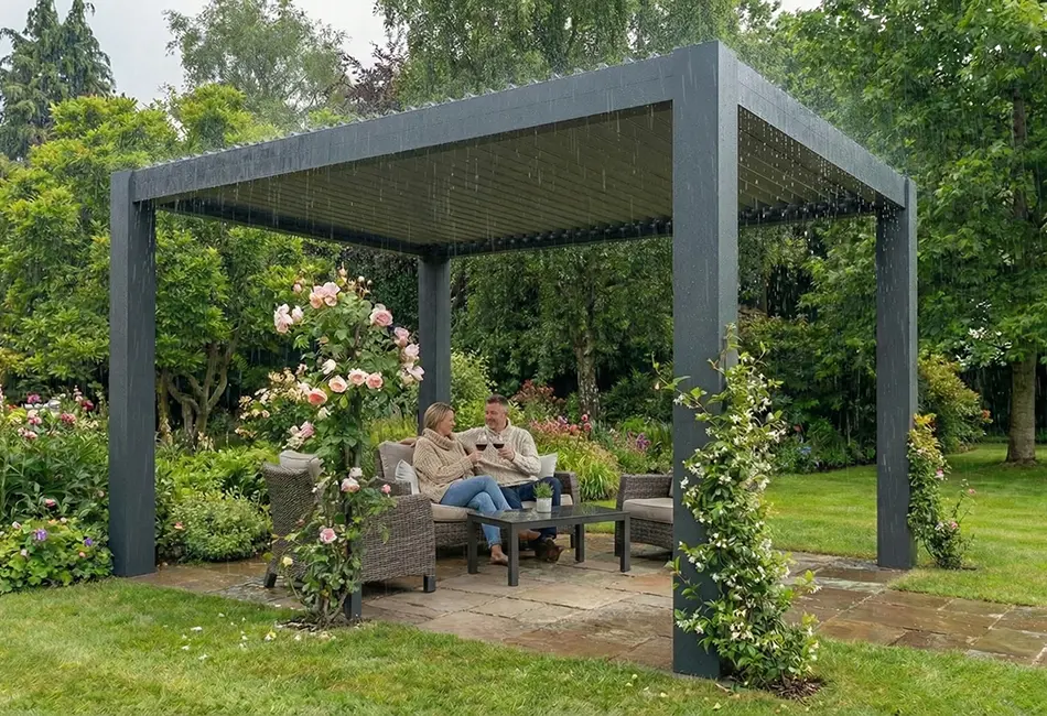 Pergola bioclimatique autoportée Strasbourg Pergosa